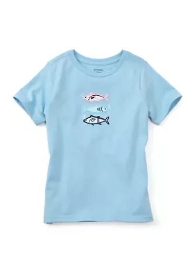 Boys 4-7 Short Sleeve Applique Graphic T-Shirt