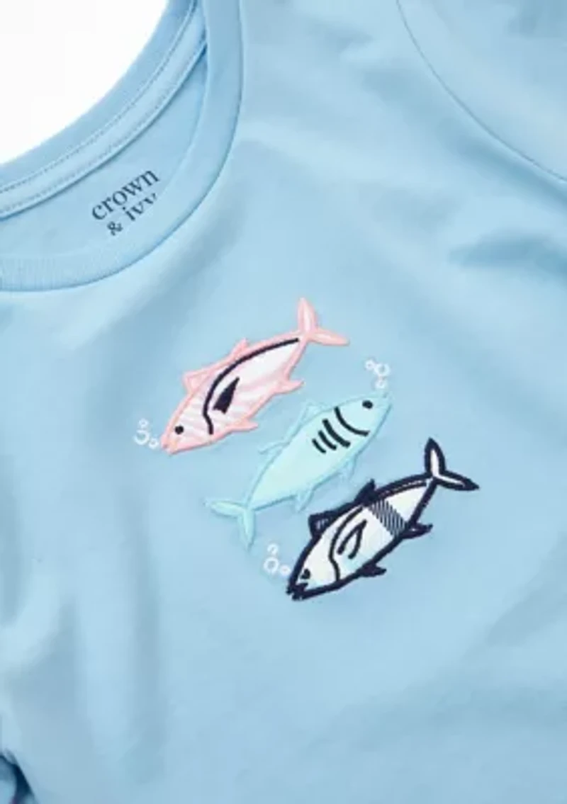 Boys 4-7 Short Sleeve Applique Graphic T-Shirt