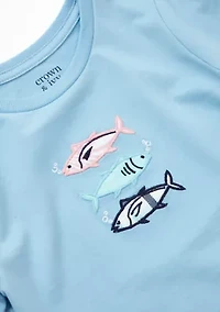 Boys 4-7 Short Sleeve Applique Graphic T-Shirt