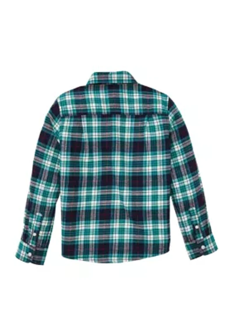 Boys 4-7 Twill Button Down Shirt