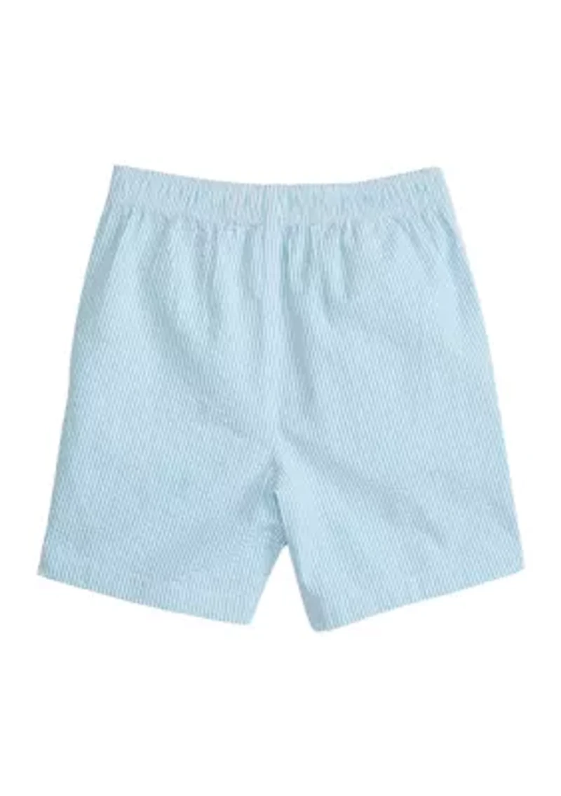 Boys 4-7 Seersucker Stripe Deck Shorts