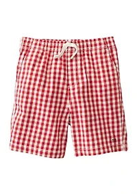 Boys 4-7 Plaid Twill Shorts
