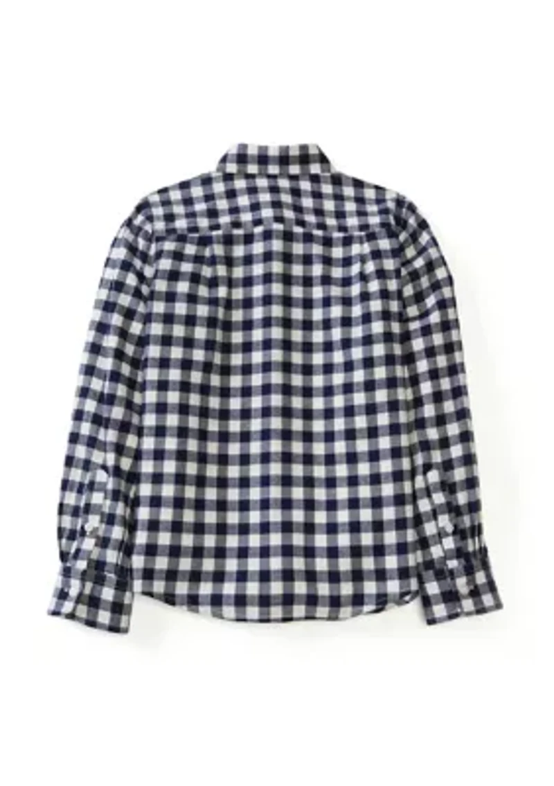 Boys 4-7 Twill Button Down Shirt