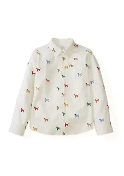 Boys 4-7 Printed Twill Shirt