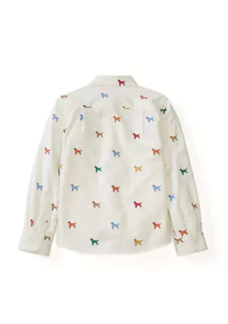 Boys 4-7 Printed Twill Shirt