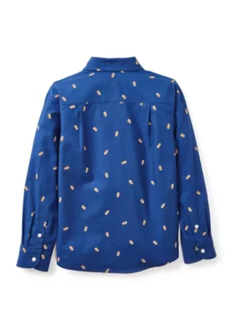 Boys 4-7 Printed Twill Shirt