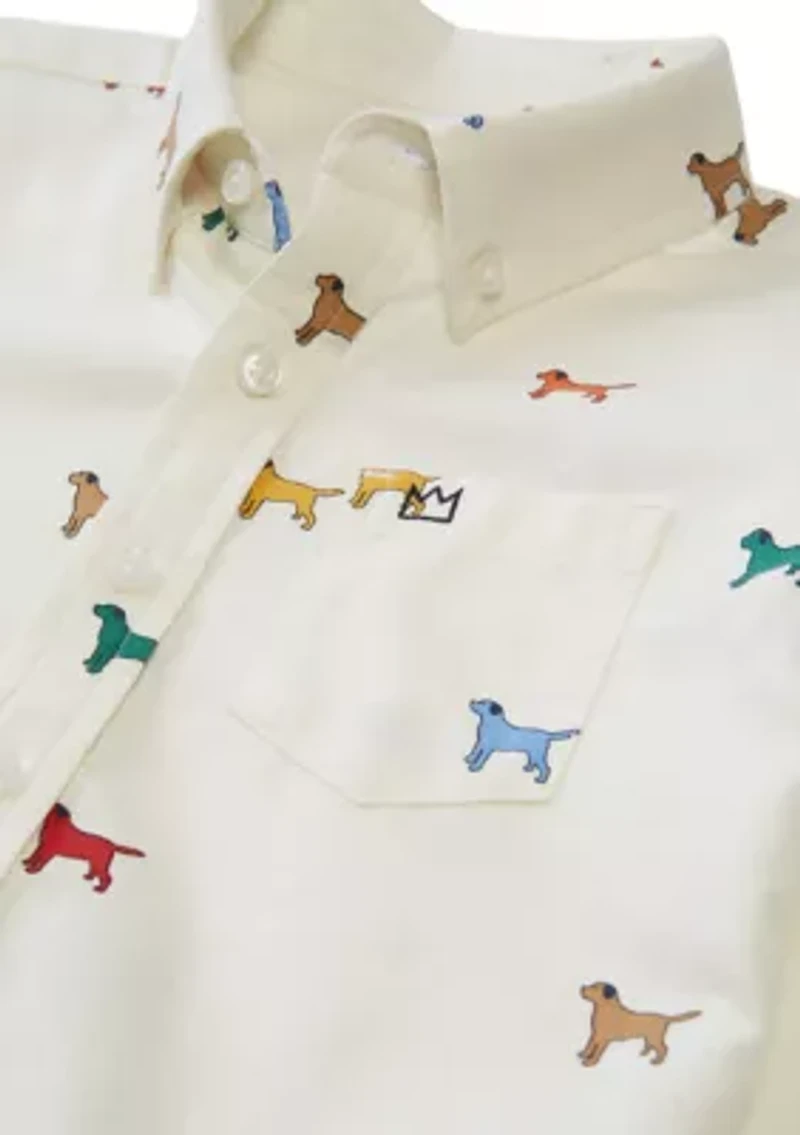 Boys 4-7 Printed Twill Shirt