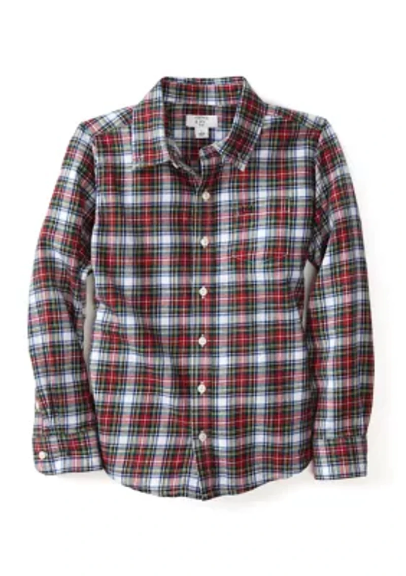 Boy 4-7 Twill Button Down Shirt