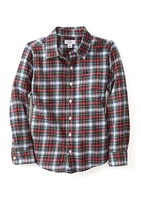 Boy 4-7 Twill Button Down Shirt