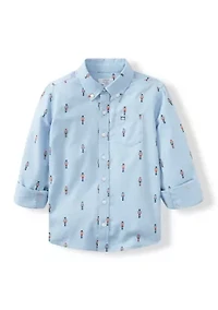 Boys 4-7 Printed Twill Button Down