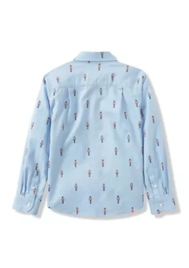 Boys 4-7 Printed Twill Button Down