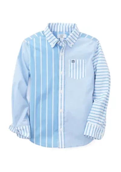Boys 8-20 Mixed Stripe Button Down Shirt