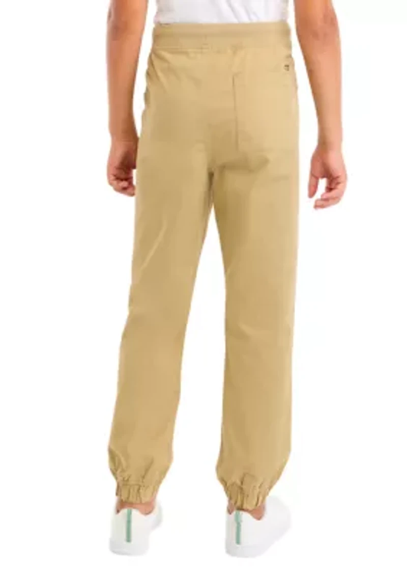 Boys 8-20 Husky Twill Jogger Pants