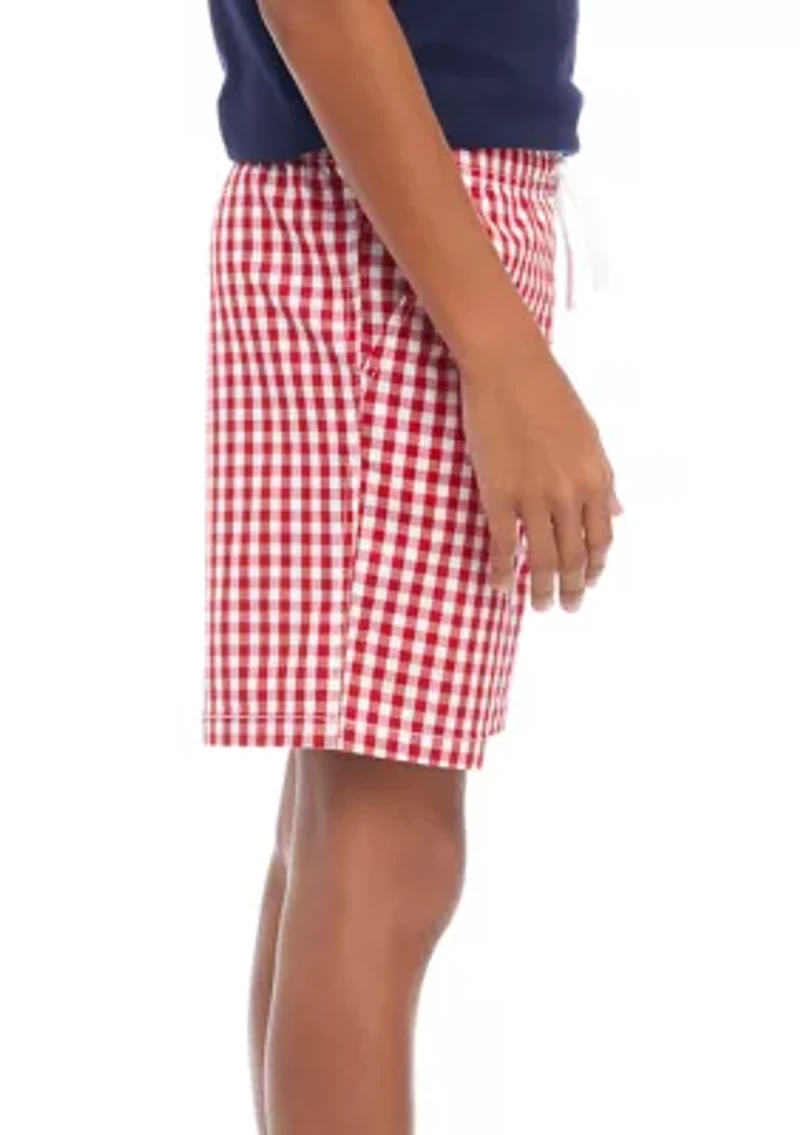 Boys 8-20 Printed Twill Deck Shorts