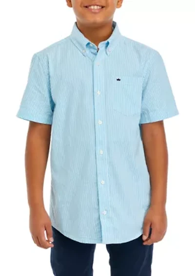 Boys 8-20 Woven Seersucker Shirt