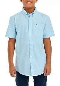 Boys 8-20 Woven Seersucker Shirt