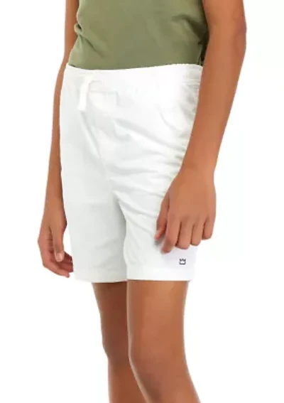 Boys 8-20 Solid Twill Deck Shorts
