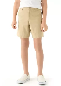 Boys 8-20 Twill Solid Shorts