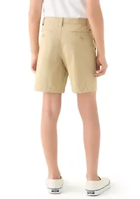 Boys 8-20 Twill Solid Shorts