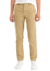 Boys 8-20 Twill Solid Pants