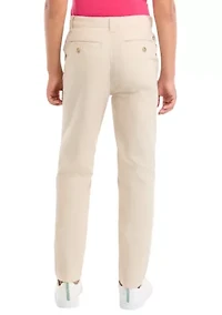Boys 8-20 Twill Solid Pants