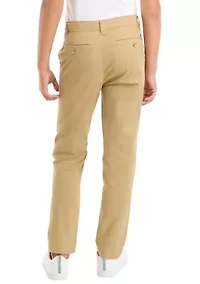 Boys 8-20 Twill Solid Pants