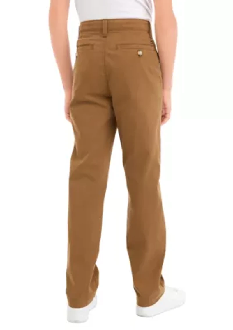 Boys 8-20 Twill Solid Pants
