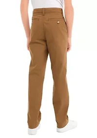 Boys 8-20 Twill Solid Pants