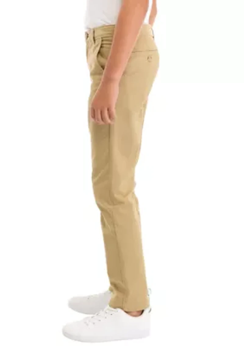 Boys 8-20 Twill Solid Pants