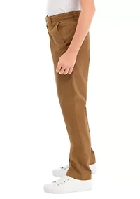 Boys 8-20 Twill Solid Pants