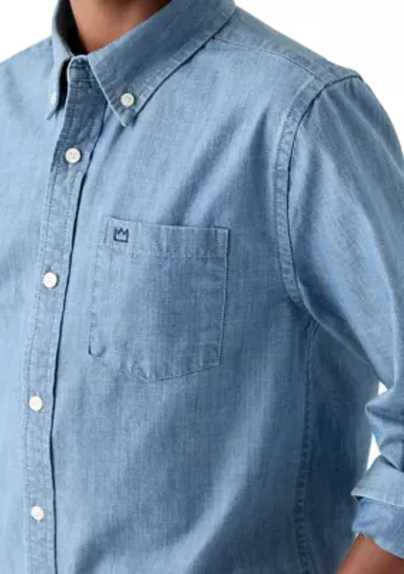 Boys 8-20 Chambray Button Down Shirt