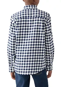 Boys 8-20 Yarn Dyed Twill Button Down Shirt