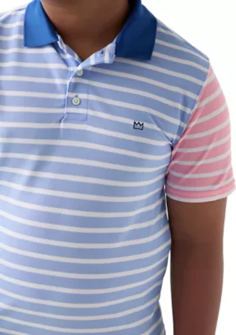 Boys 8-20 Stripe Performance Polo Shirt