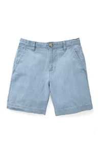 Boys 8-20 Chambray Flat Front Shorts