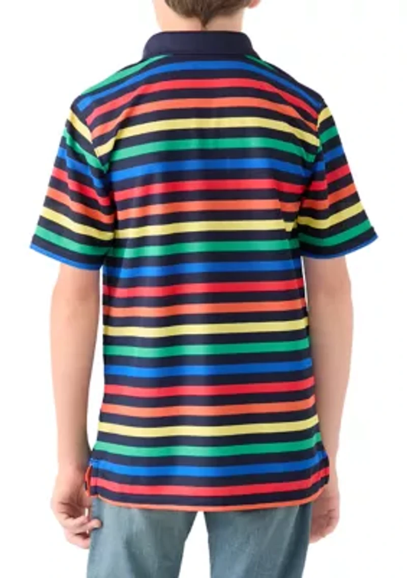 Boys 8-20 Stripe Performance Polo Shirt