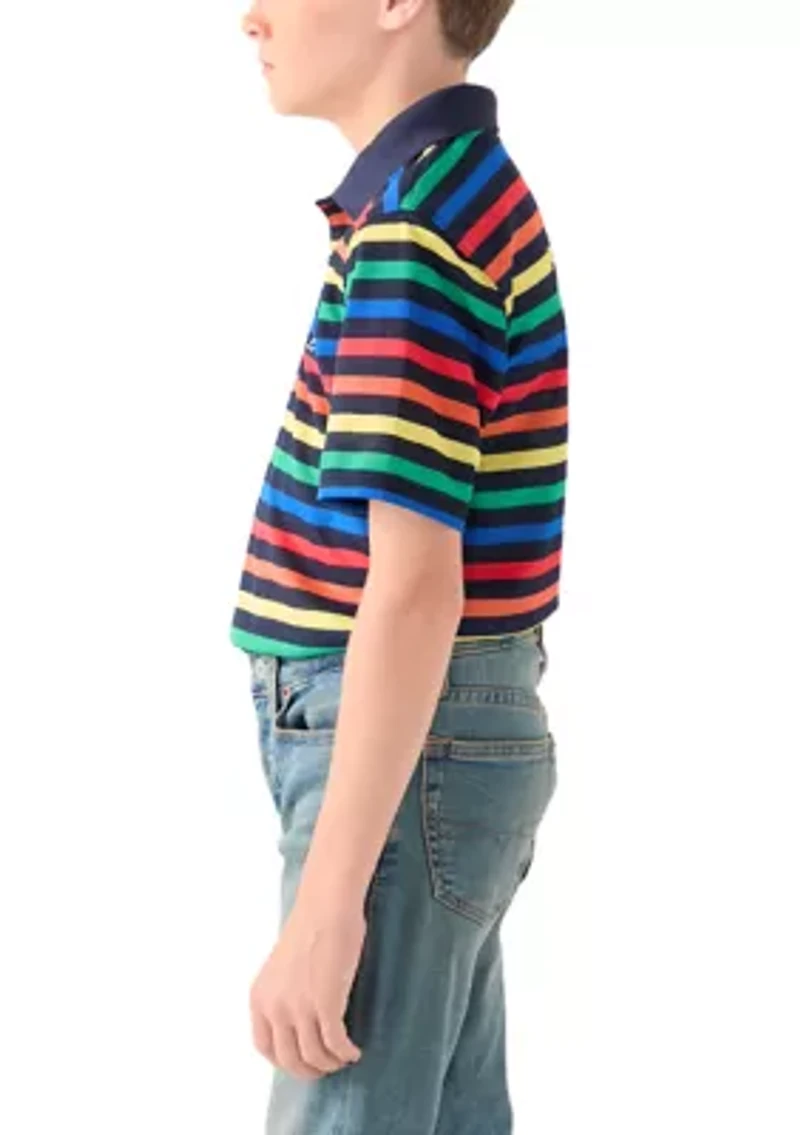 Boys 8-20 Stripe Performance Polo Shirt
