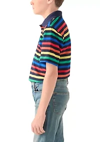 Boys 8-20 Stripe Performance Polo Shirt