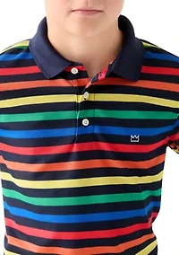Boys 8-20 Stripe Performance Polo Shirt