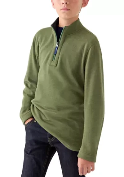Boys 8-20 Reversible Quarter Zip Pullover