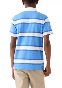 Boys 8-20 Short Sleeve Rugby Stripe Polo