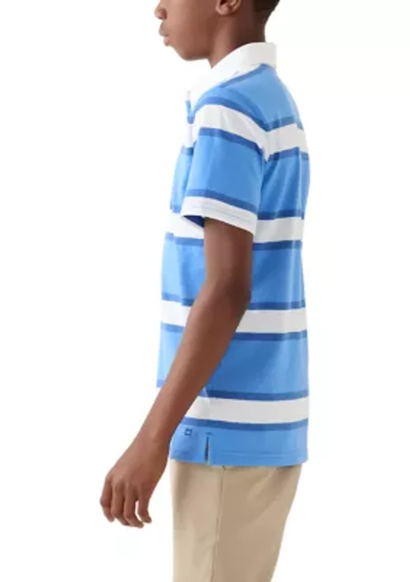 Boys 8-20 Short Sleeve Rugby Stripe Polo