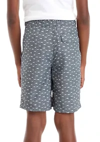 Boys 8-20 Printed Woven Pull On Shorts