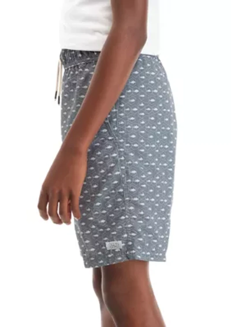 Boys 8-20 Printed Woven Pull On Shorts