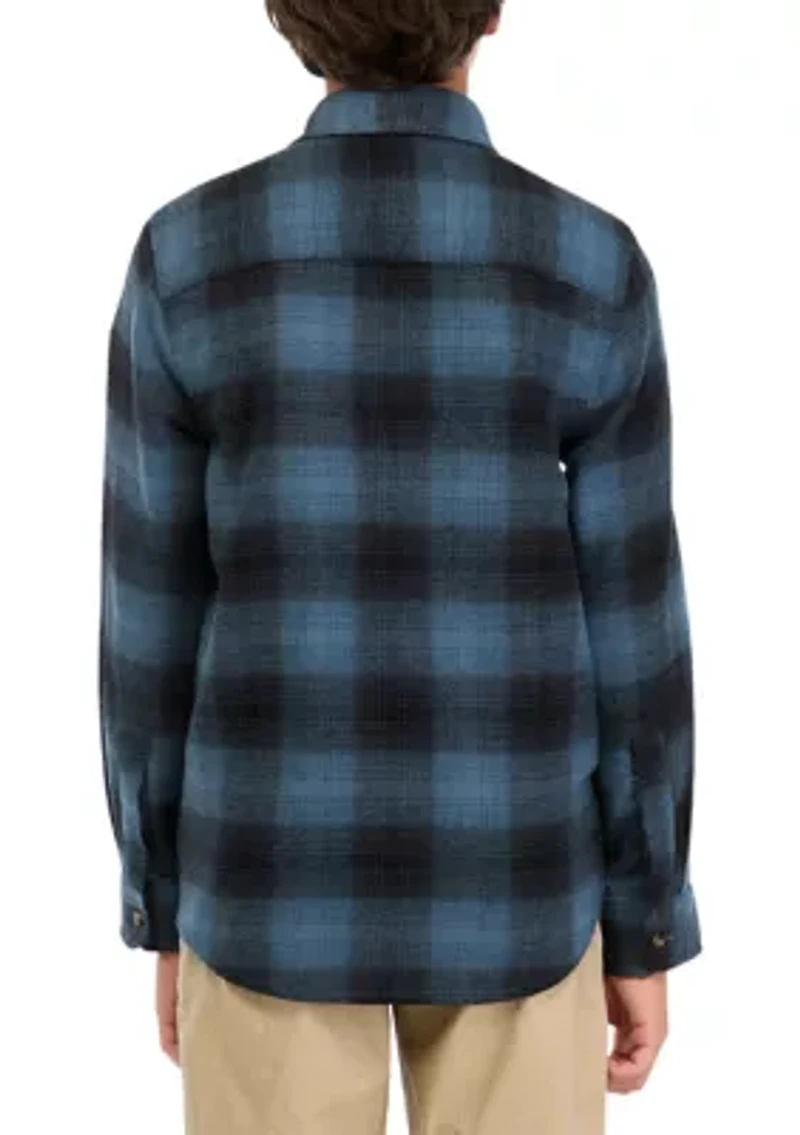 Boys 8-20 Long Sleeve Flannel Shirt