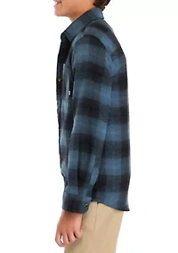Boys 8-20 Long Sleeve Flannel Shirt