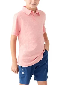 Boys 8-20 Short Sleeve Jaspe Polo Shirt