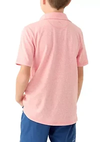 Boys 8-20 Short Sleeve Jaspe Polo Shirt