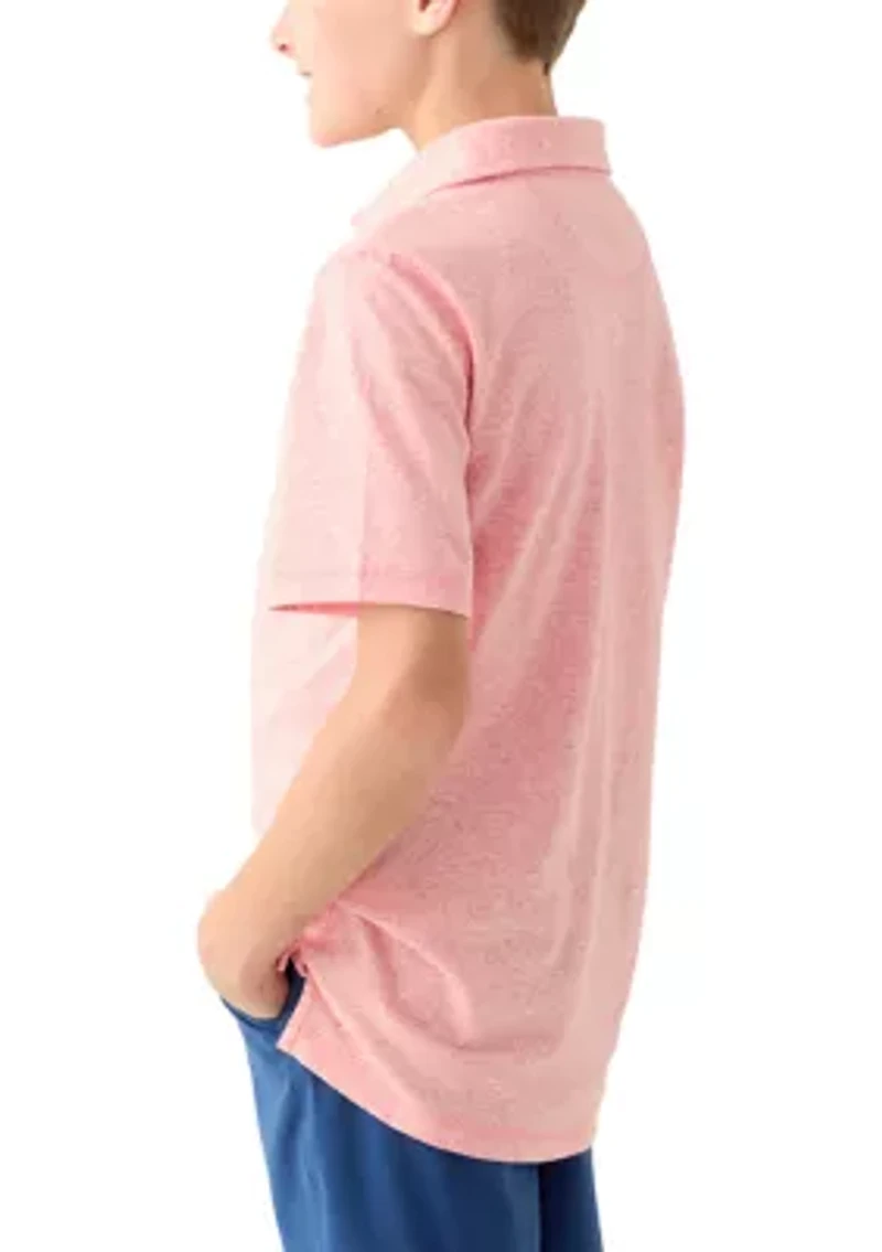Boys 8-20 Short Sleeve Jaspe Polo Shirt