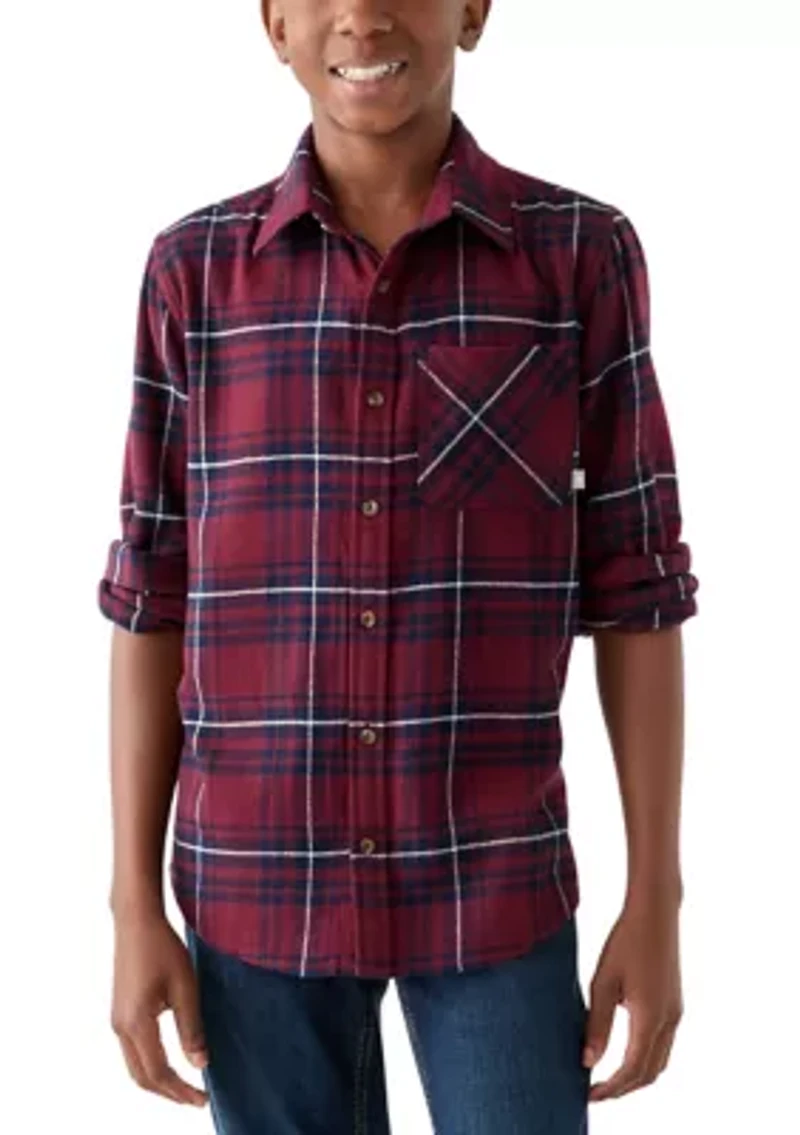 Boys 8-20 Long Sleeve Flannel Shirt