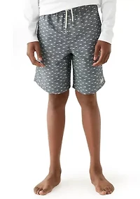 Boys 8-20 Shark Printed Swim Trunks
